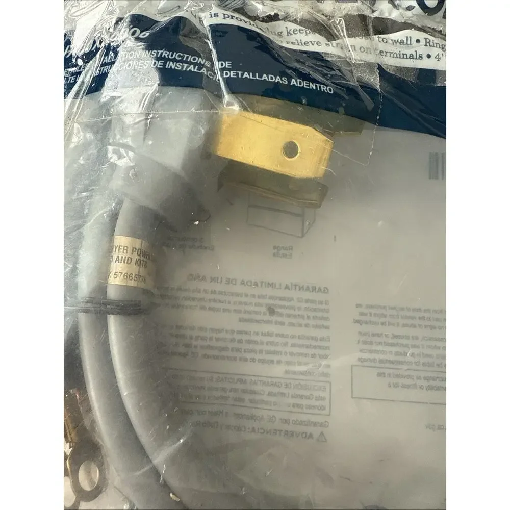 GE Appliances 4ft. Universal 3-Wire Range Power Cord 40A